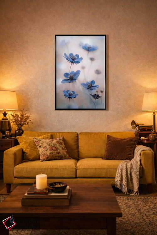 تابلو دکوراتیو کاسموس آبی اثر مندی دیشر - D4B