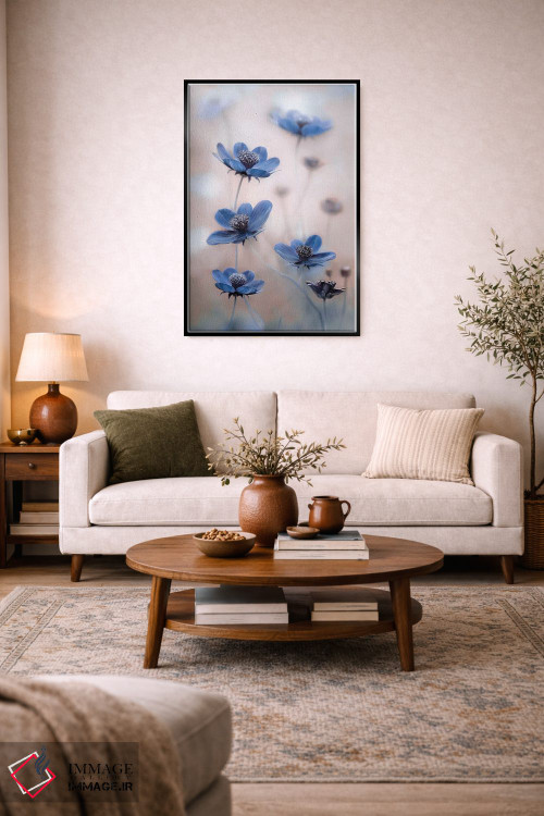 تابلو دکوراتیو کاسموس آبی اثر مندی دیشر - D5B