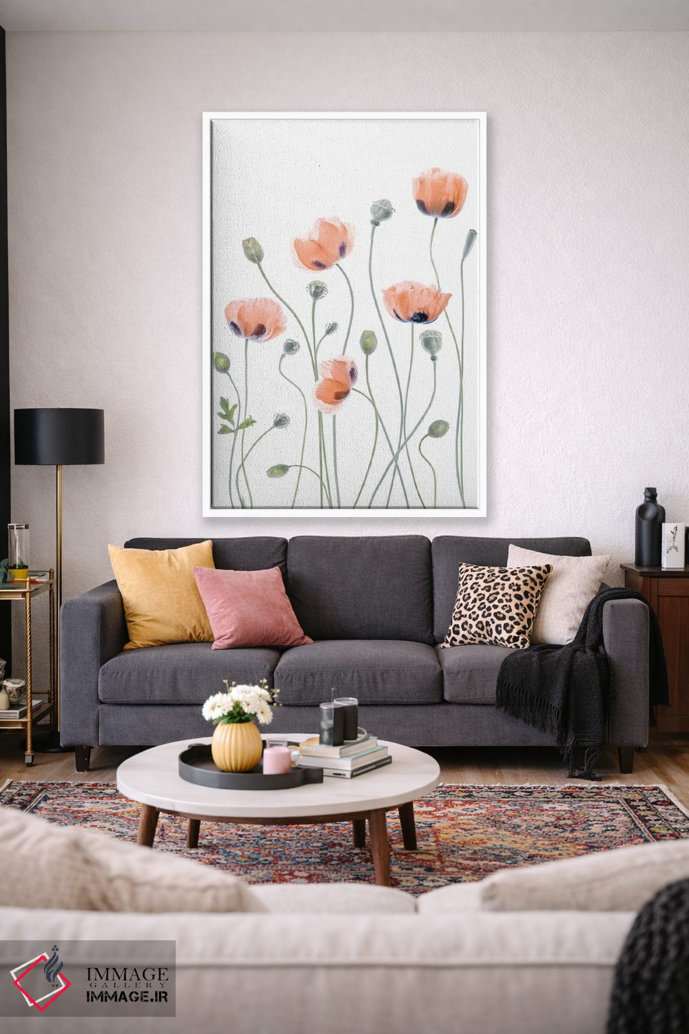 تابلو دکوراتیو شقایق ها اثر مندی دیشر - D1W