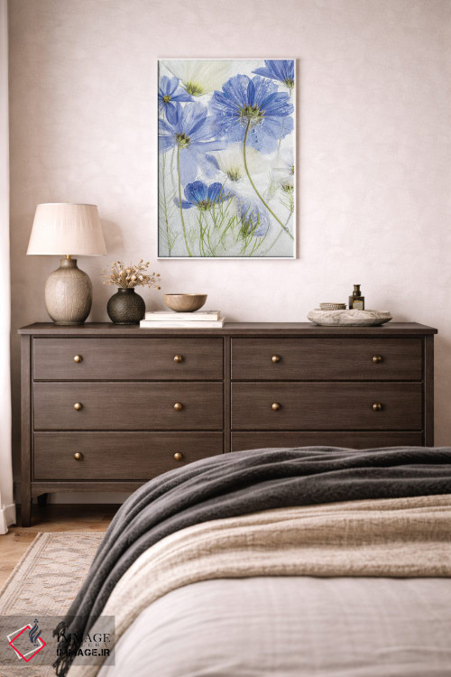 تابلو دکوراتیو کاسموس آبی اثر مندی دیشر - D2W