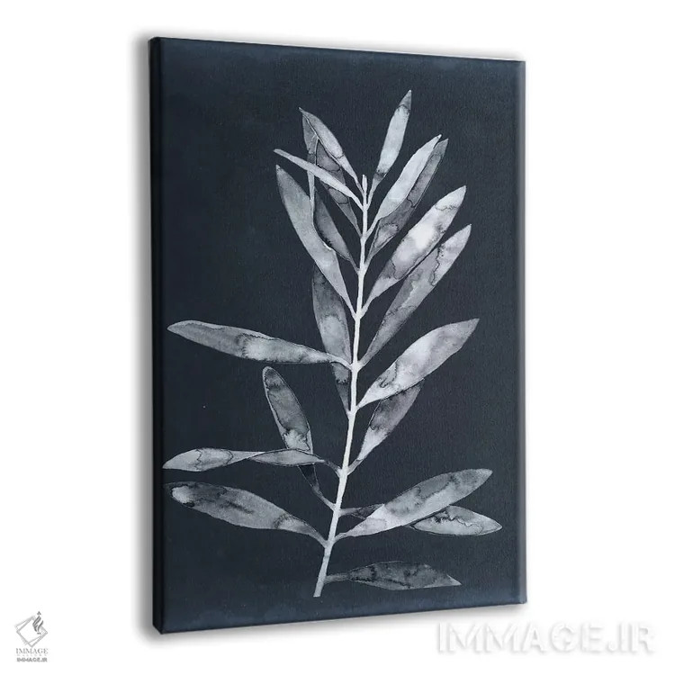تابلو دکوراتیو برگ های نیمه شب I اثر مگان میگر - نمای پرسپکتیو محصول