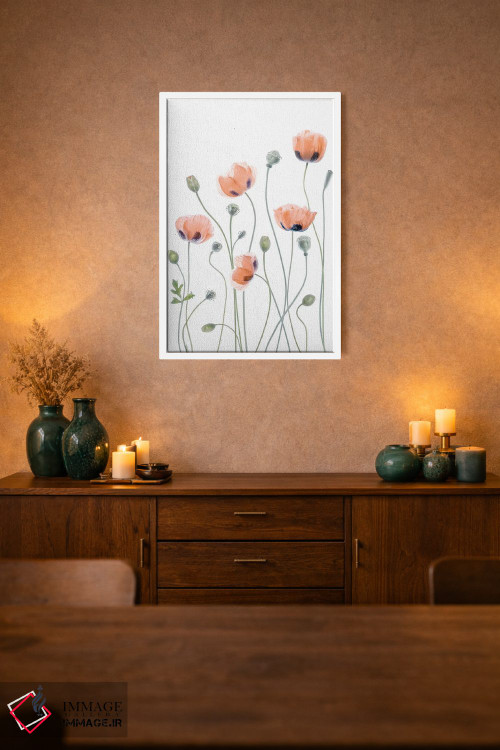 تابلو دکوراتیو شقایق ها اثر مندی دیشر - D3W