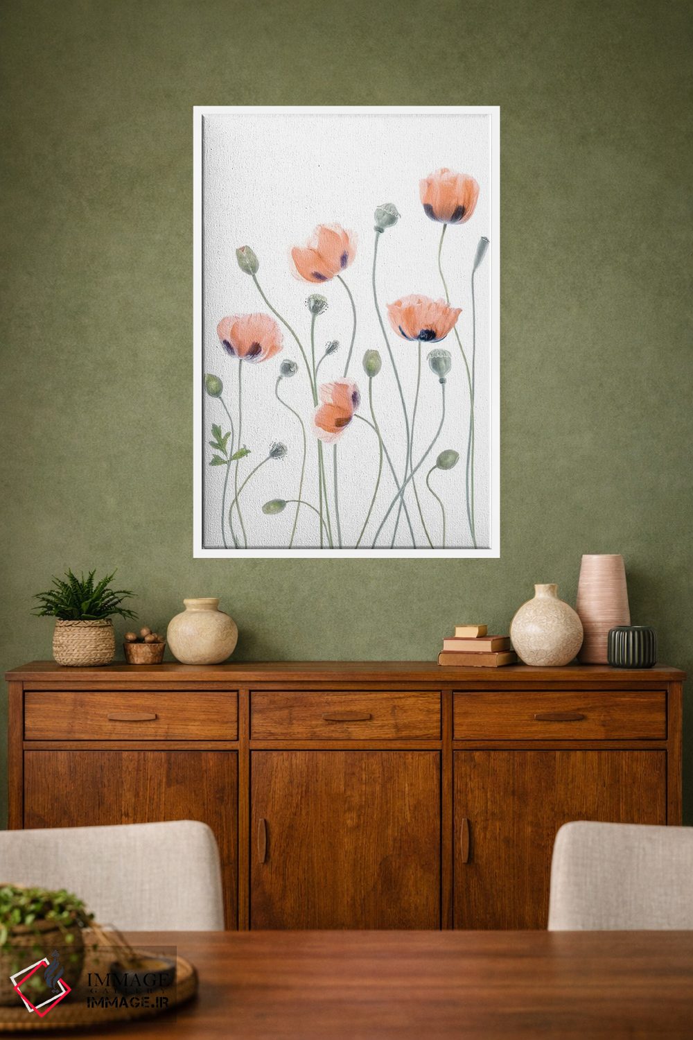 تابلو دکوراتیو شقایق ها اثر مندی دیشر - D2W