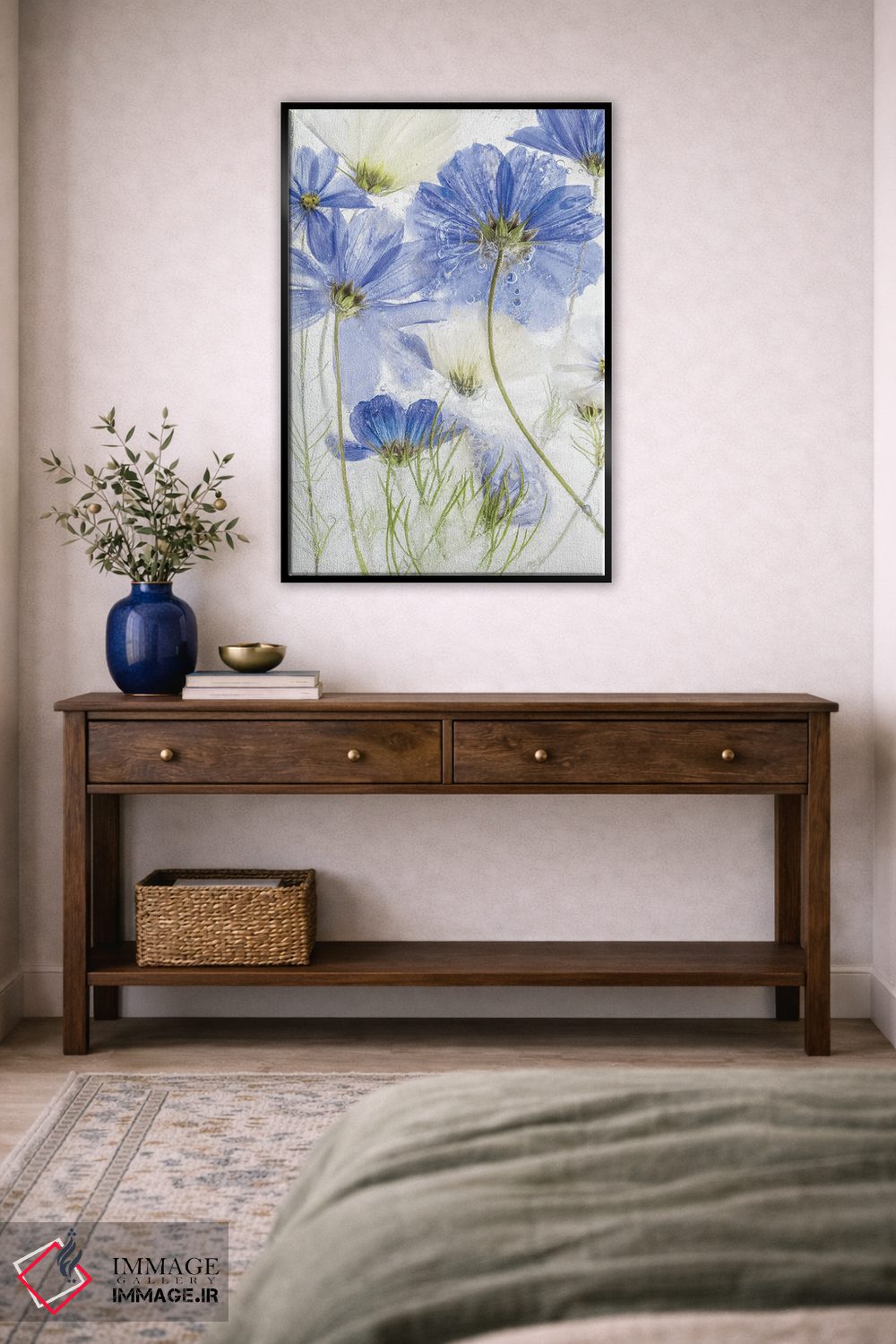 تابلو دکوراتیو کاسموس آبی اثر مندی دیشر - D6B