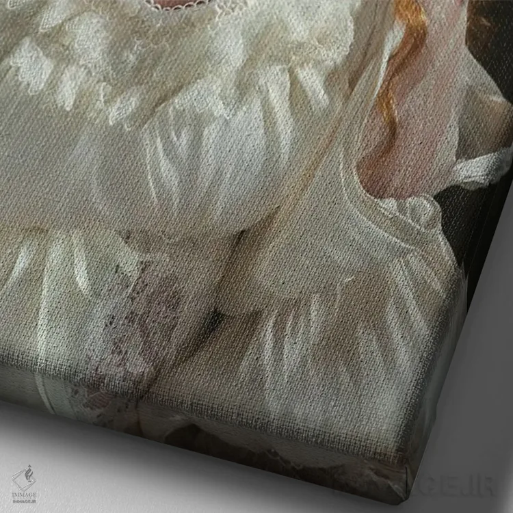 تابلو دکوراتیو اسکاماندرا کاسناتئا اثر میکائلا دوریسووا - نمای نزدیک بافت بوم