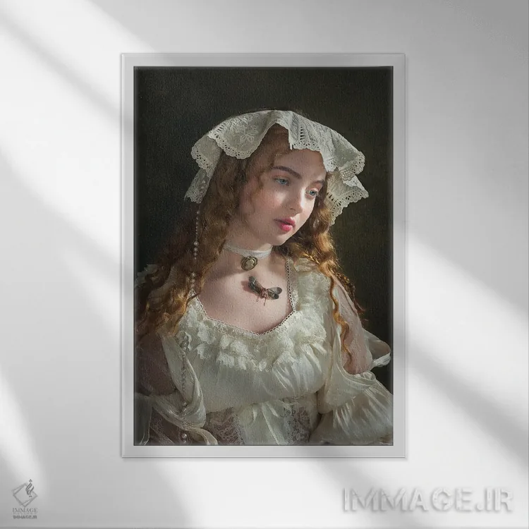 تابلو دکوراتیو اسکاماندرا کاسناتئا اثر میکائلا دوریسووا - نمای قابدار سفید