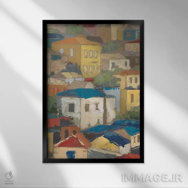 تابلو دکوراتیو بام های اصلی I اثر مگان میگر - نمای قابدار مشکی