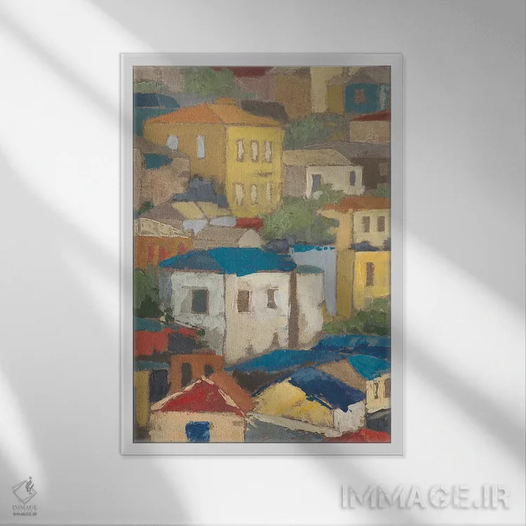 تابلو دکوراتیو بام های اصلی I اثر مگان میگر - نمای قابدار سفید