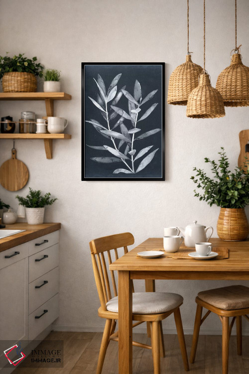 تابلو دکوراتیو برگ های نیمه شب II اثر مگان میگر - D5B