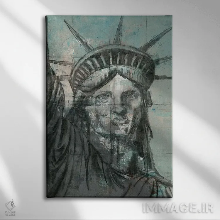 تابلو دکوراتیو مجسمه آزادی اثر ماری الین کوسون - نمای روبهرو روی دیوار