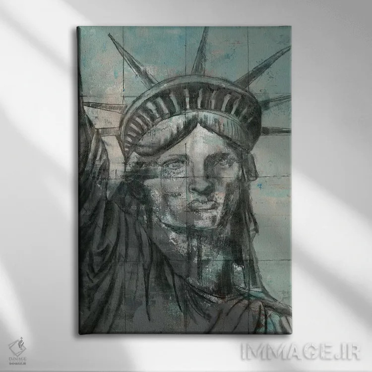 تابلو دکوراتیو مجسمه آزادی اثر ماری الین کوسون - نمای روبهرو روی دیوار