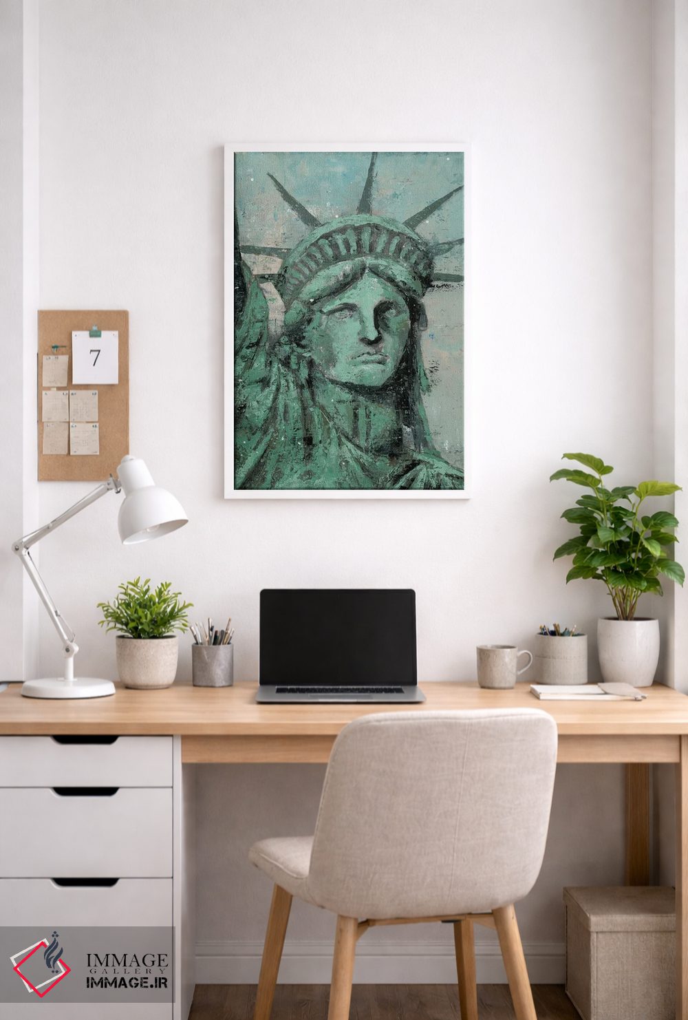 تابلو دکوراتیو پرتره مجسمه آزادی اثر ماری الین کوسون - D5W