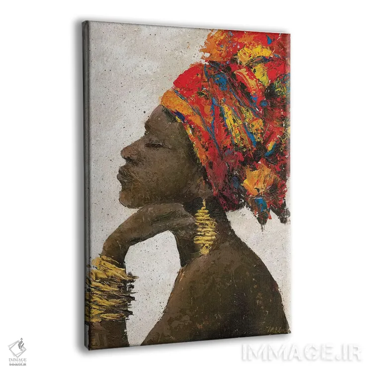 تابلو دکوراتیو پرتره زن ۲ اثر ماری الین کوسون - نمای پرسپکتیو محصول