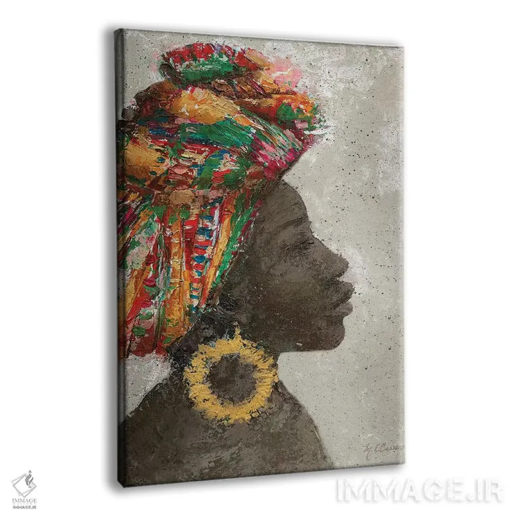 تابلو دکوراتیو پرتره زن ۱ اثر ماری الین کوسون - نمای پرسپکتیو محصول