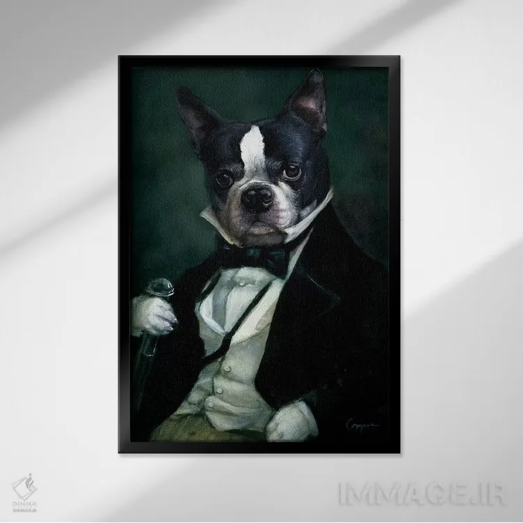 تابلو دکوراتیو باکی اثر ملیندا کوپر - نمای قابدار مشکی