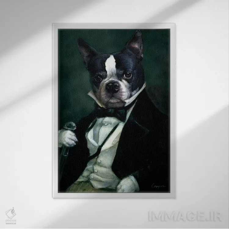 تابلو دکوراتیو باکی اثر ملیندا کوپر - نمای قابدار سفید