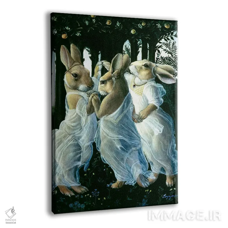 تابلو دکوراتیو ظرافت های خرگوشی اثر ملیندا کوپر - نمای پرسپکتیو محصول