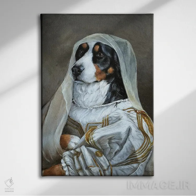 تابلو دکوراتیو ابی اثر ملیندا کوپر - نمای روبهرو روی دیوار