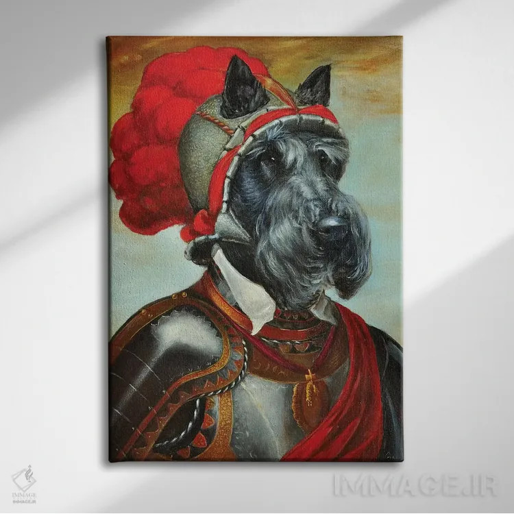 تابلو دکوراتیو چستر اثر ملیندا کوپر - نمای روبهرو روی دیوار