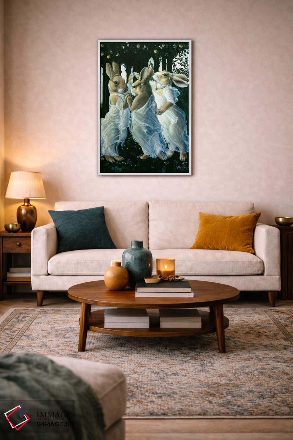 تابلو دکوراتیو ظرافت های خرگوشی اثر ملیندا کوپر - D2W