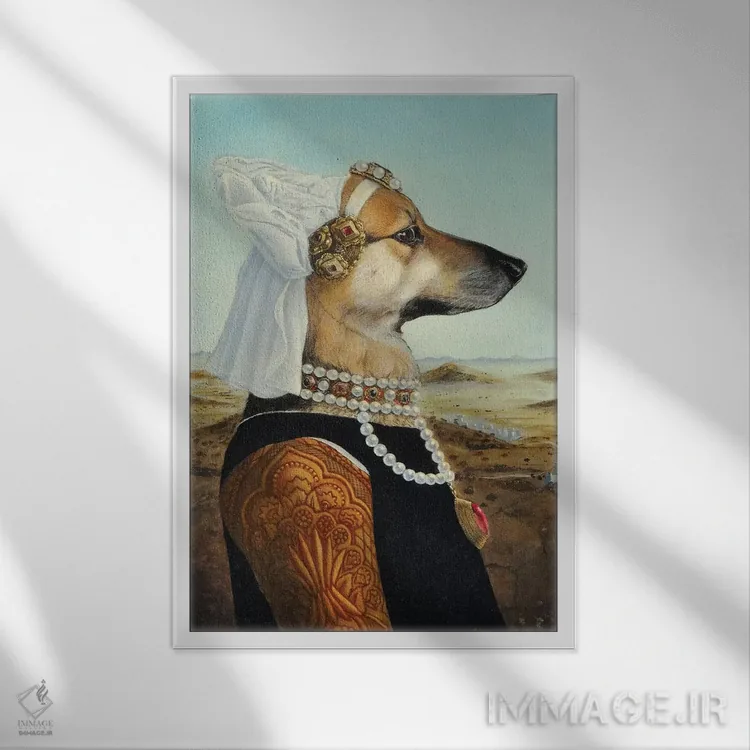 تابلو دکوراتیو دی دی اثر ملیندا کوپر - نمای قابدار سفید