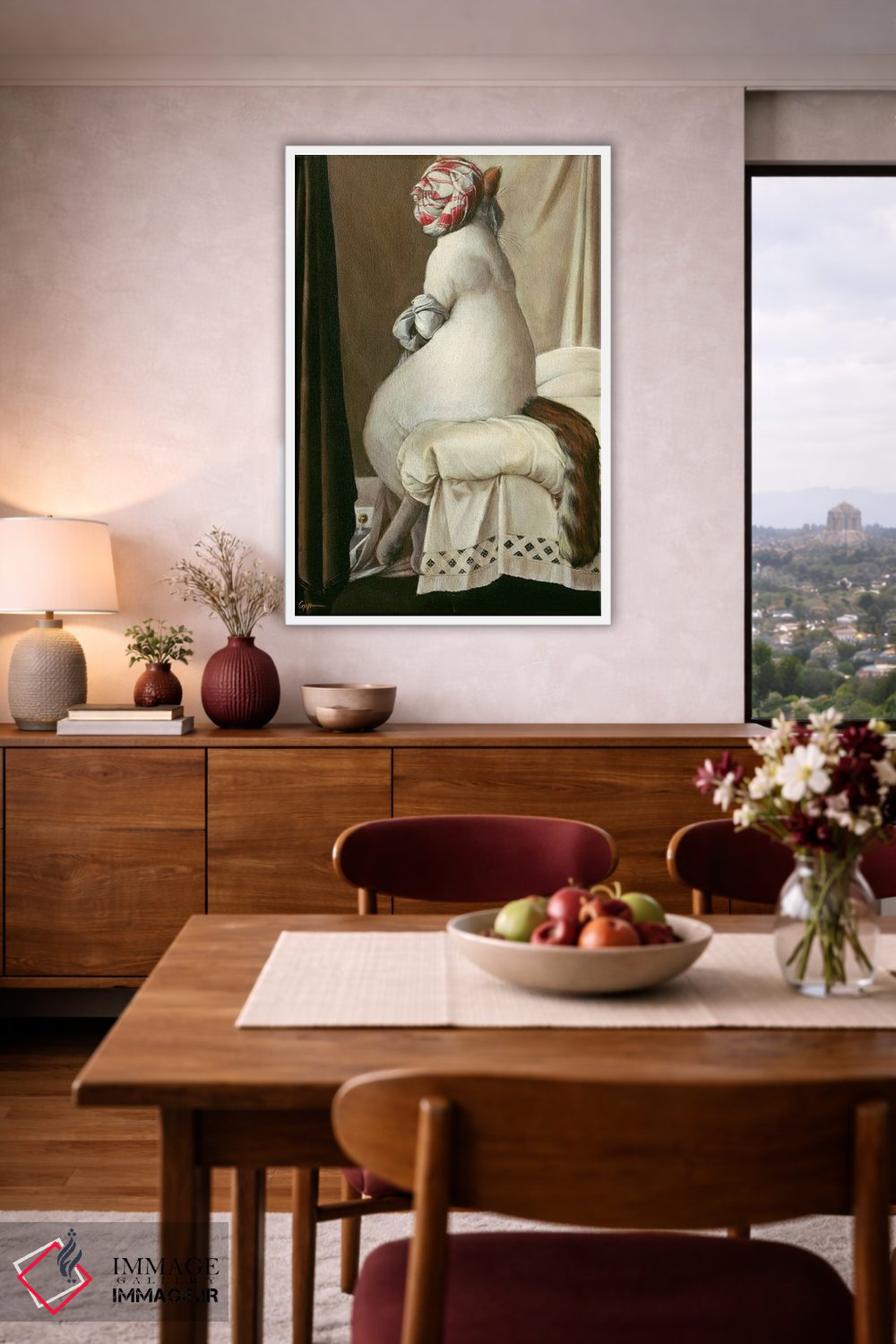 تابلو دکوراتیو حمام گربه اثر ملیندا کوپر - D4W