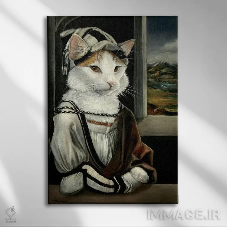 تابلو دکوراتیو گیزمو اثر ملیندا کوپر - نمای روبهرو روی دیوار