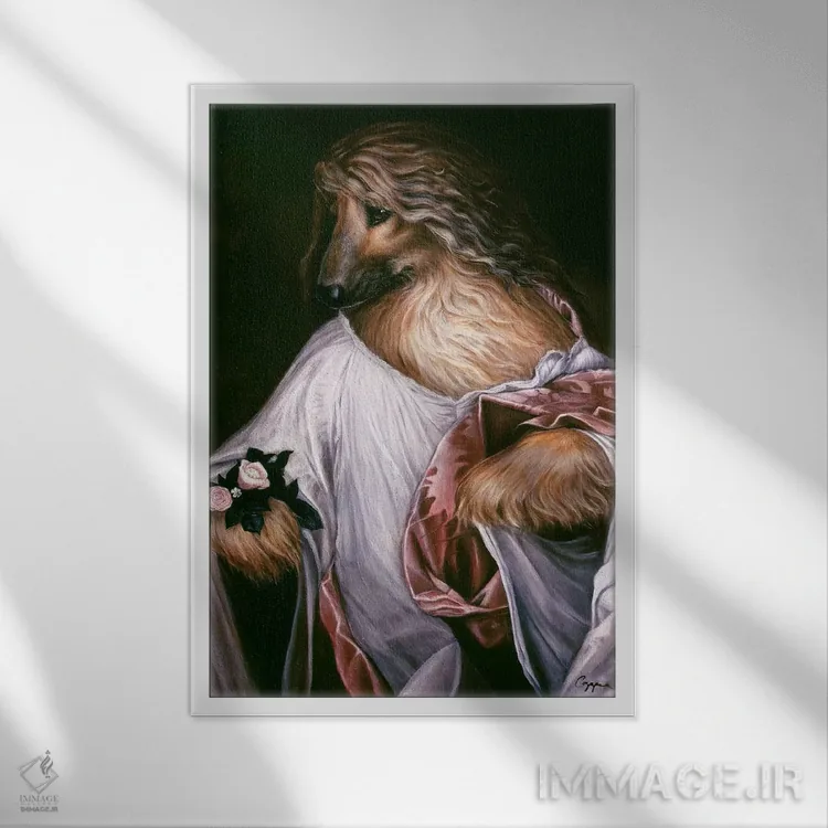 تابلو دکوراتیو قالیچه فلورا اثر ملیندا کوپر - نمای قابدار سفید