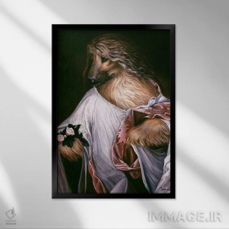 تابلو دکوراتیو قالیچه فلورا اثر ملیندا کوپر - نمای قابدار مشکی