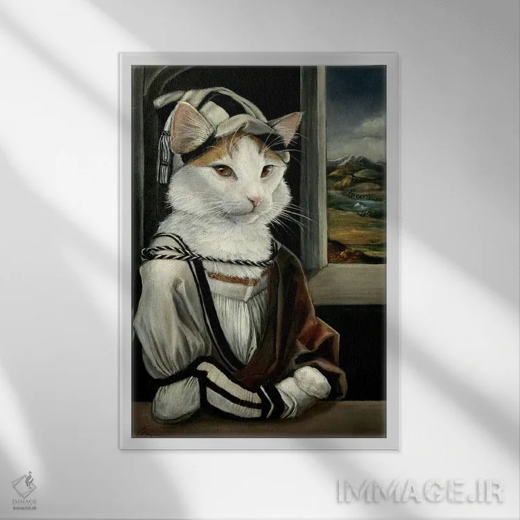 تابلو دکوراتیو گیزمو اثر ملیندا کوپر - نمای قابدار سفید