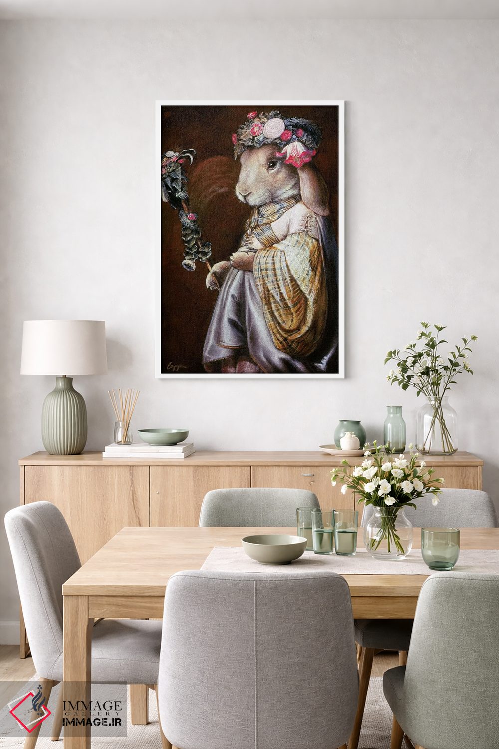 تابلو دکوراتیو عملیات گلدار اثر ملیندا کوپر - D5W