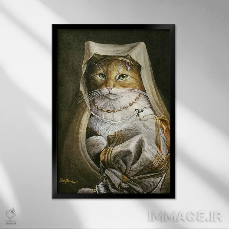 تابلو دکوراتیو گلدی اثر ملیندا کوپر - نمای قابدار مشکی