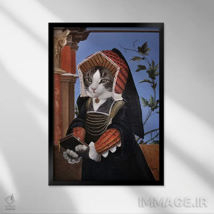 تابلو دکوراتیو جاز اثر ملیندا کوپر - نمای قابدار مشکی