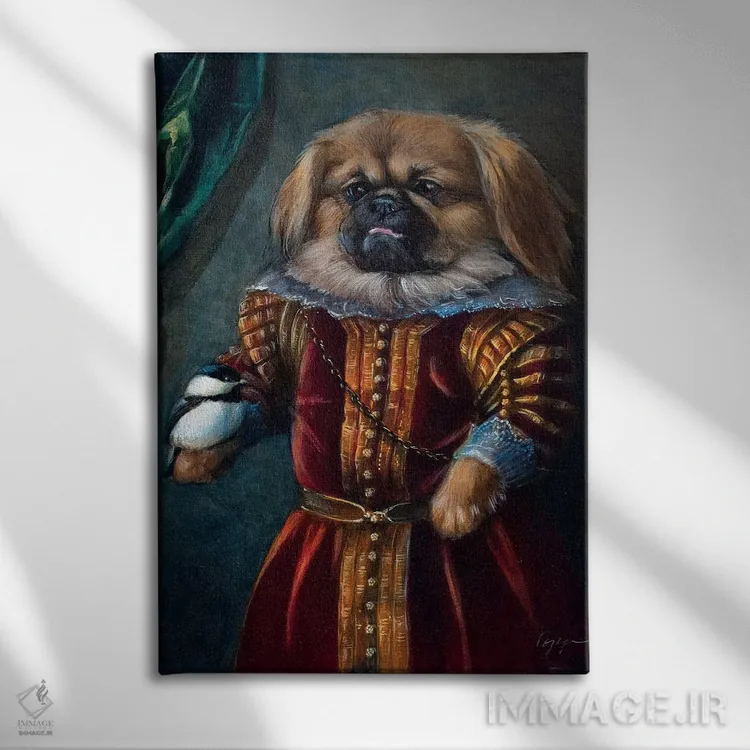 تابلو دکوراتیو لوییس اثر ملیندا کوپر - نمای روبهرو روی دیوار