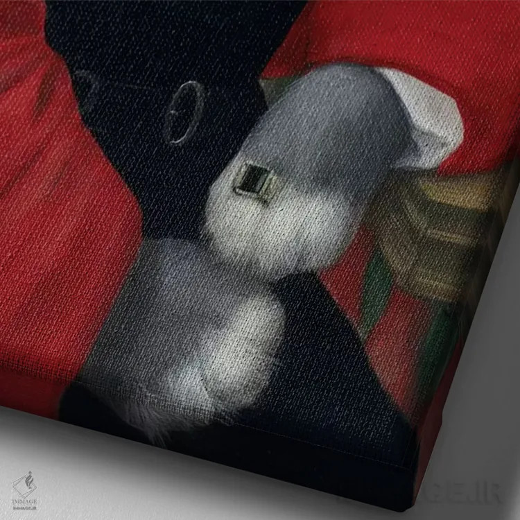 تابلو دکوراتیو لئو اثر ملیندا کوپر - نمای نزدیک بافت بوم