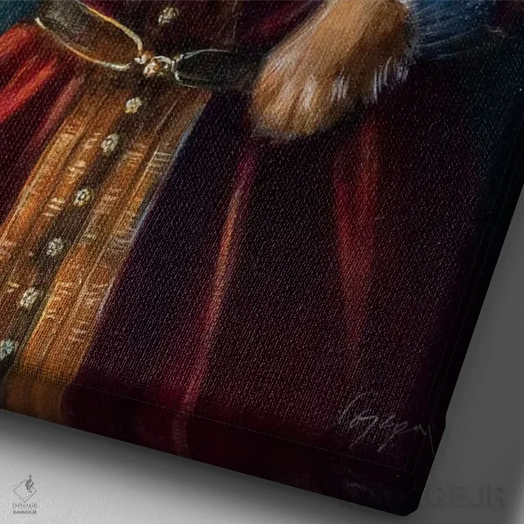 تابلو دکوراتیو لوییس اثر ملیندا کوپر - نمای نزدیک بافت بوم