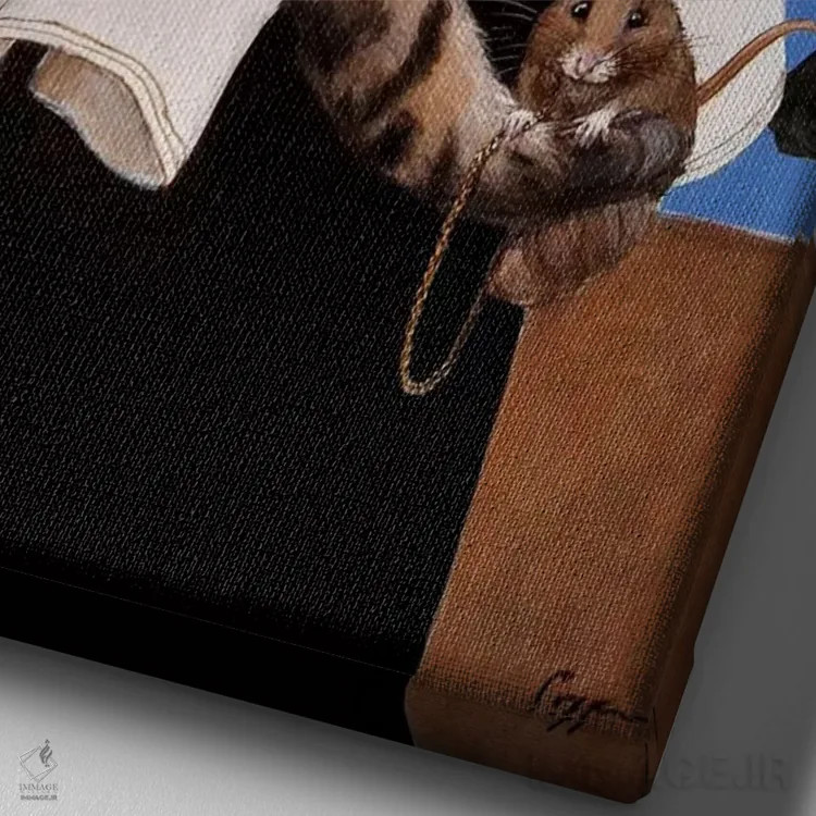 تابلو دکوراتیو مری اثر ملیندا کوپر - نمای نزدیک بافت بوم