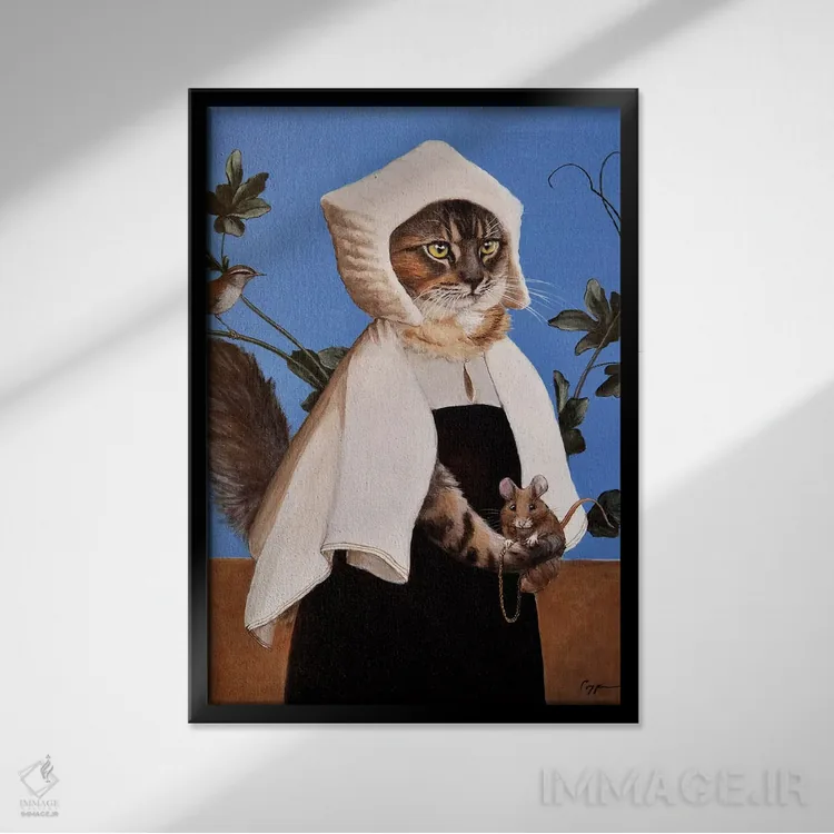 تابلو دکوراتیو مری اثر ملیندا کوپر - نمای قابدار مشکی