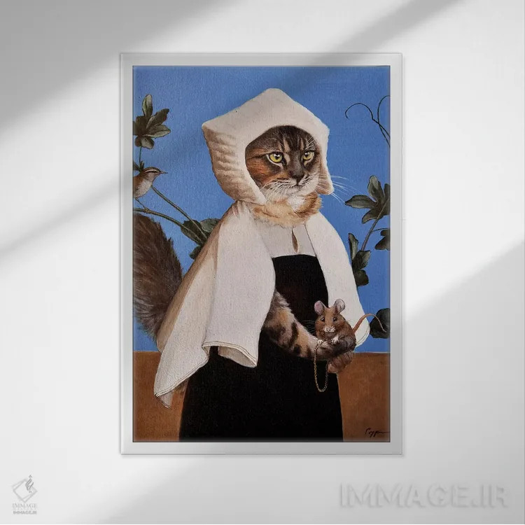 تابلو دکوراتیو مری اثر ملیندا کوپر - نمای قابدار سفید