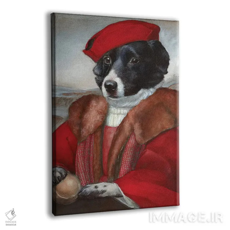 تابلو دکوراتیو مایکی با لباس قرمز اثر ملیندا کوپر - نمای پرسپکتیو محصول