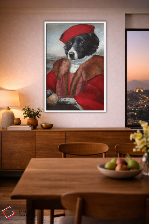 تابلو دکوراتیو مایکی با لباس قرمز اثر ملیندا کوپر - D2W