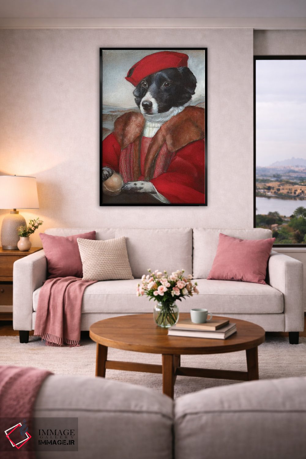 تابلو دکوراتیو مایکی با لباس قرمز اثر ملیندا کوپر - D5B