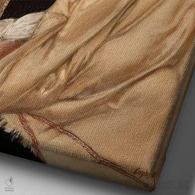 تابلو دکوراتیو خانم سیدنی اثر ملیندا کوپر - نمای نزدیک بافت بوم