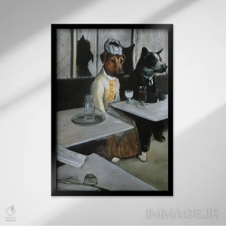 تابلو دکوراتیو سالی کویگلی اثر ملیندا کوپر - نمای قابدار مشکی