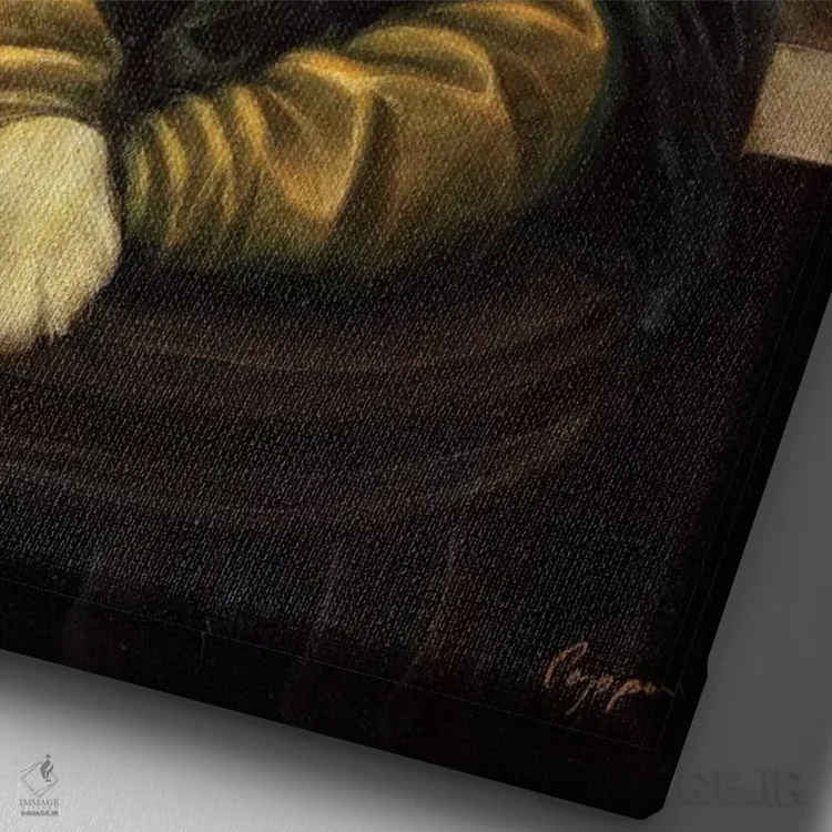 تابلو دکوراتیو مونا پیچز اثر ملیندا کوپر - نمای نزدیک بافت بوم