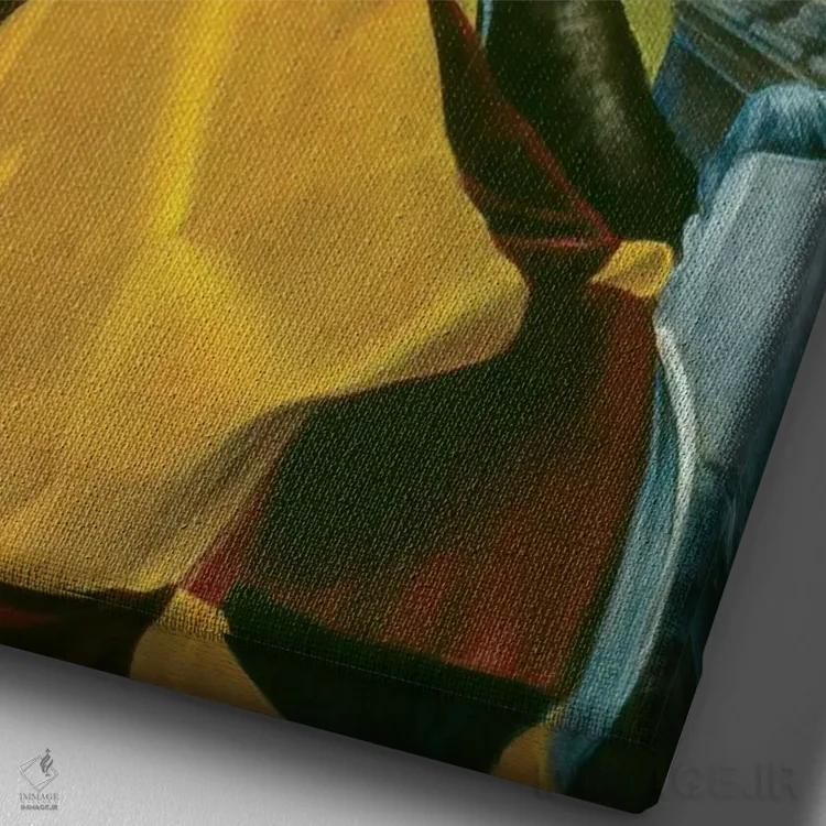 تابلو دکوراتیو سیدی اثر ملیندا کوپر - نمای نزدیک بافت بوم