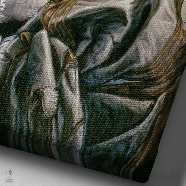 تابلو دکوراتیو شفا اثر ملیندا کوپر - نمای نزدیک بافت بوم