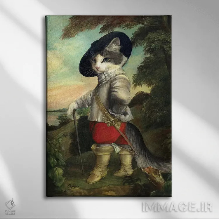 تابلو دکوراتیو ویجت با چکمه ها اثر ملیندا کوپر - نمای روبهرو روی دیوار