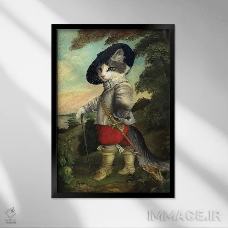 تابلو دکوراتیو ویجت با چکمه ها اثر ملیندا کوپر - نمای قابدار مشکی