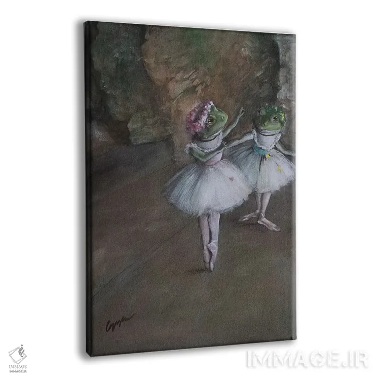 تابلو دکوراتیو دو قورباغه رقاص اثر ملیندا کوپر - نمای پرسپکتیو محصول